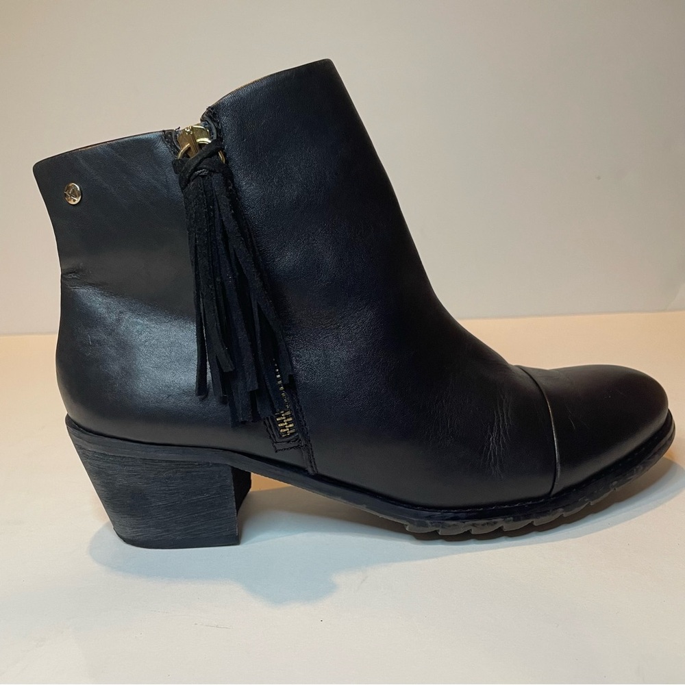 Leather Tassel Booties